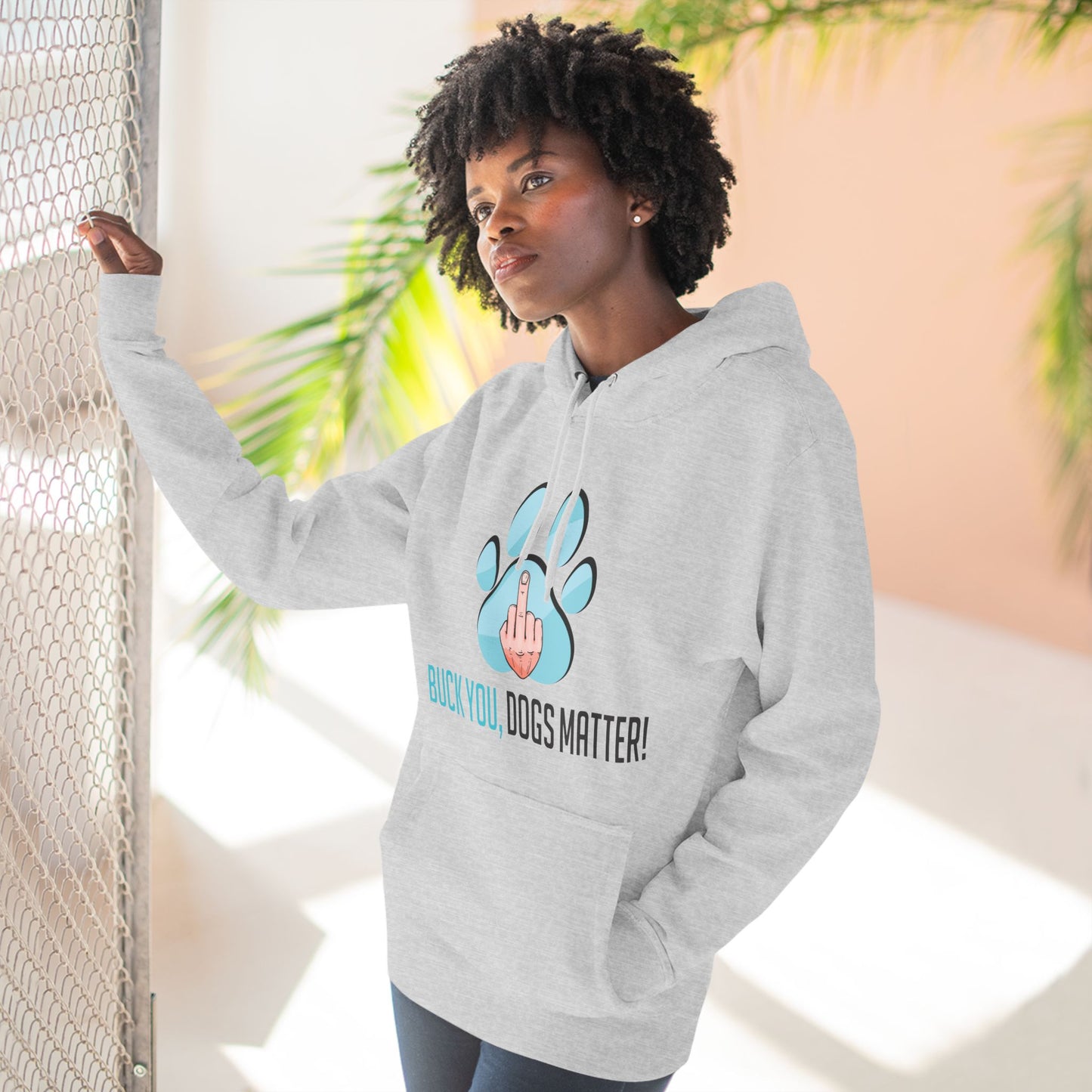 Three-Panel Fleece Hoodie