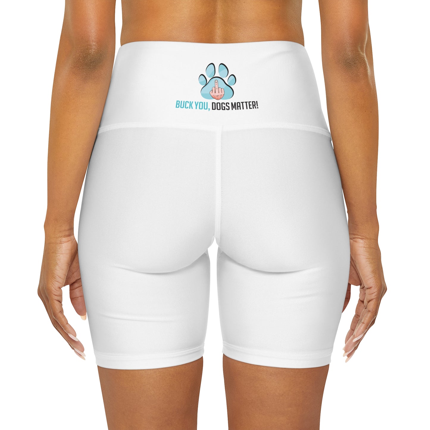 High Waisted Yoga Shorts (AOP)