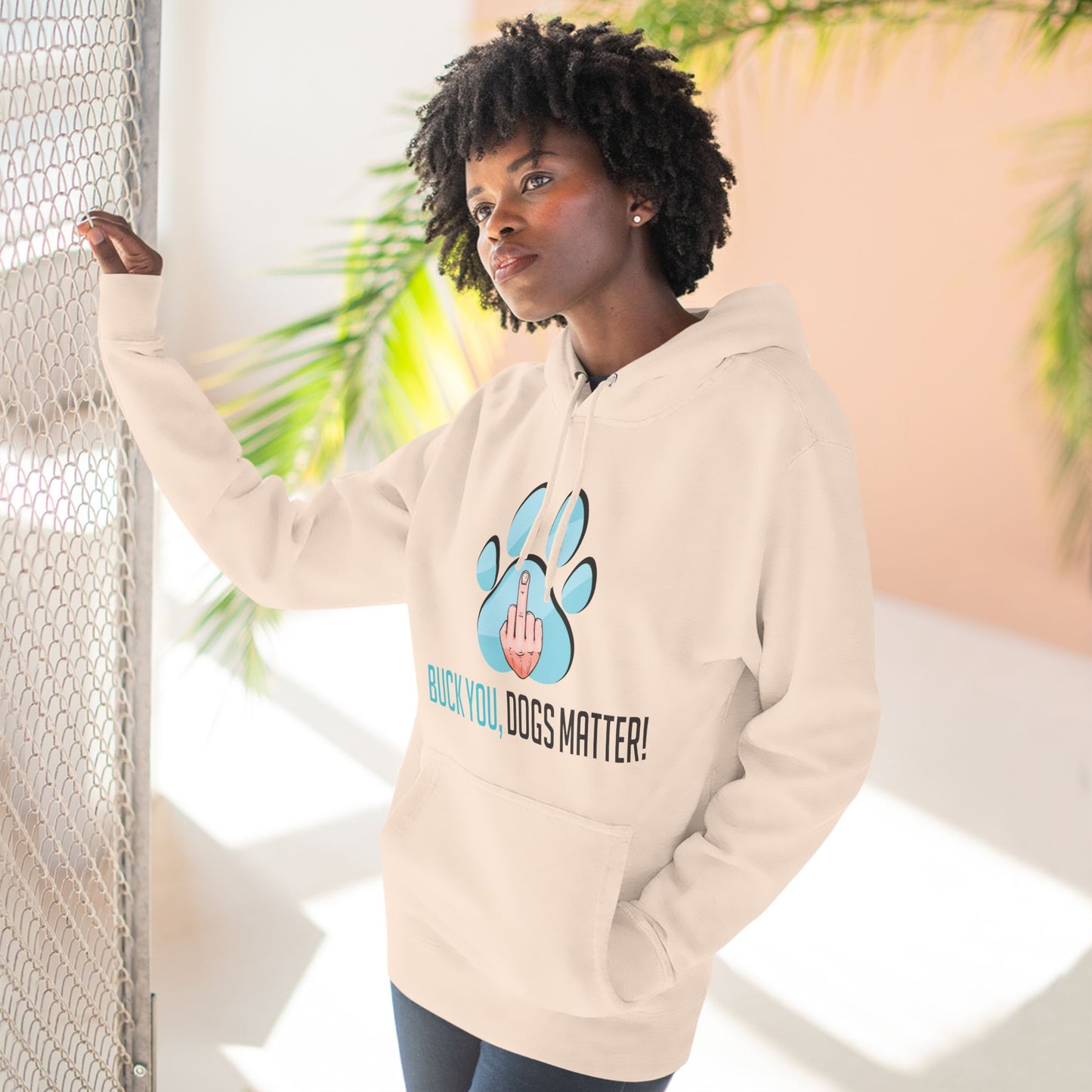Three-Panel Fleece Hoodie