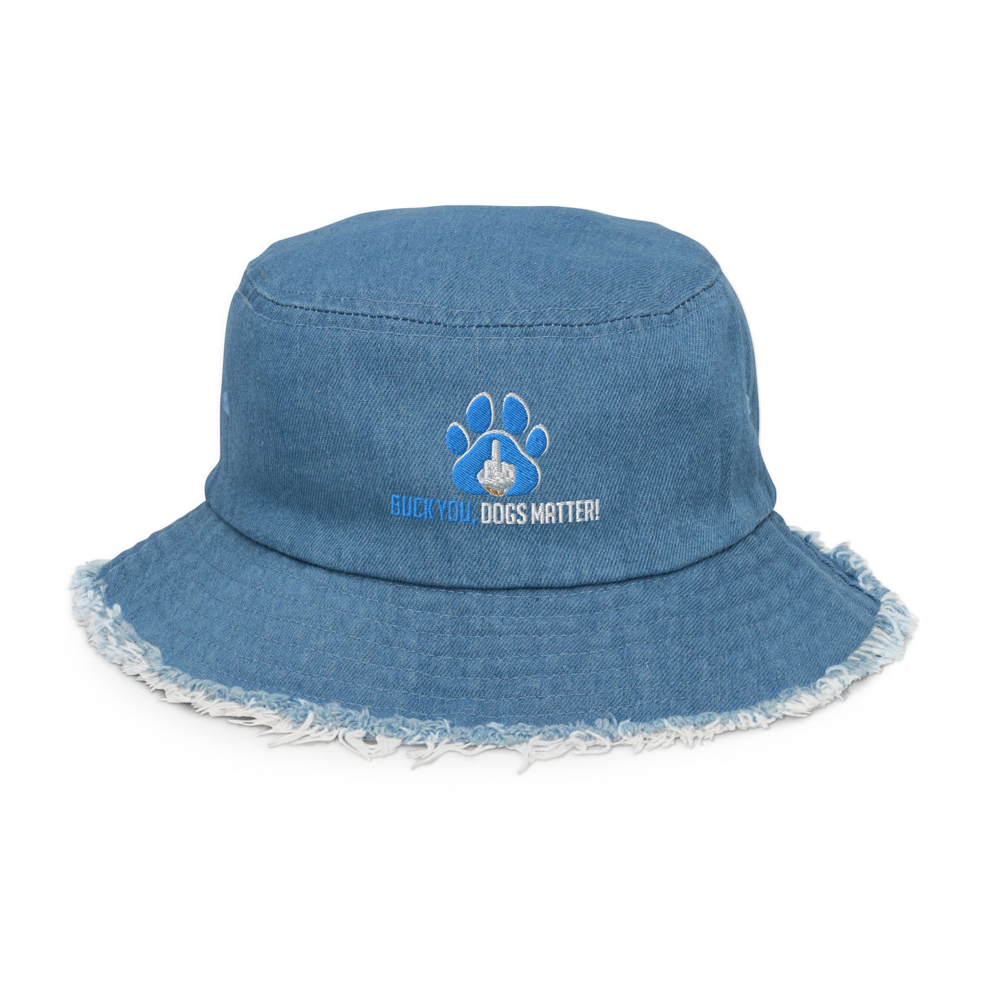 Distressed Denim Bucket Hat